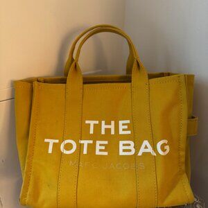 MARC JACOBS Cotton Canvas Medium The Traveler Tote Bag Sunflower